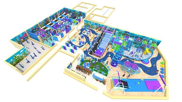 Детский игровой центр 750 м2 "Aquamarine"